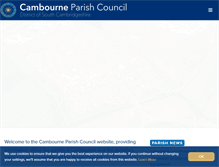 Tablet Screenshot of cambourneparishcouncil.gov.uk